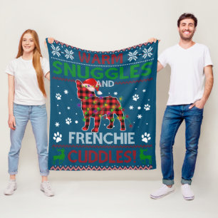 Cobertor De Velo Buldogue Francês Feio Natal Suor Xmas Pajama