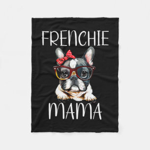 Cobertor De Velo Buldogue Frenchie Mama Watercolor Dia de as mães