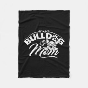 Cobertor De Velo Buldogue Mãe Tattoos Velha Cãozinho de Inglês Mãe