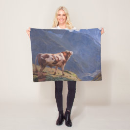 Cobertor De Velo Bull nos Alpes (por Eugène Burnand)