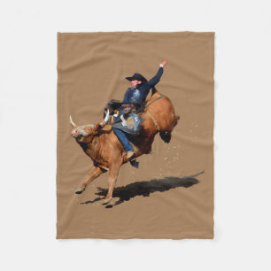 Cobertor De Velo Bull Riding Rodeo Art