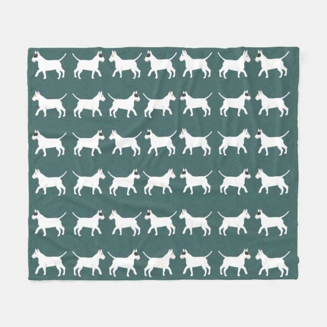 Cobertor De Velo Bull Terrier Fleece Blanket (Frente (Horizontal))