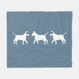 Cobertor De Velo Bull Terriers Fleece Blanket