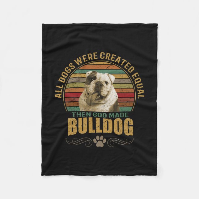 Cobertor De Velo Bulldog criado (Frente)