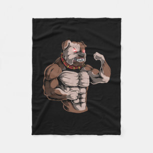 Cobertor De Velo Bulldog Dog Powerlifter Forte Levantador de Peso