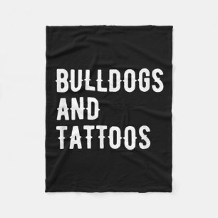 Cobertor De Velo Bulldog E Tattoos Proprietário Do Bulldog Cão Cach