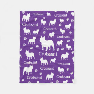 Cobertor De Velo Bulldog Francês Personalizado Cão Blanket Frenchie