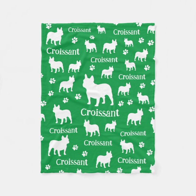 Cobertor De Velo Bulldog Francês Personalizado Cão Blanket Frenchie (Frente)