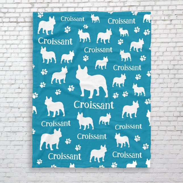 Cobertor De Velo Bulldog Francês Personalizado Cão Blanket Frenchie (Personalized blanket for Frenchie Dog Moms)
