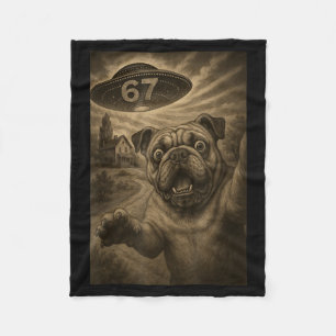 Cobertor De Velo Bulldog Inglês Selfie 67 Meme Seis Sete Divertido