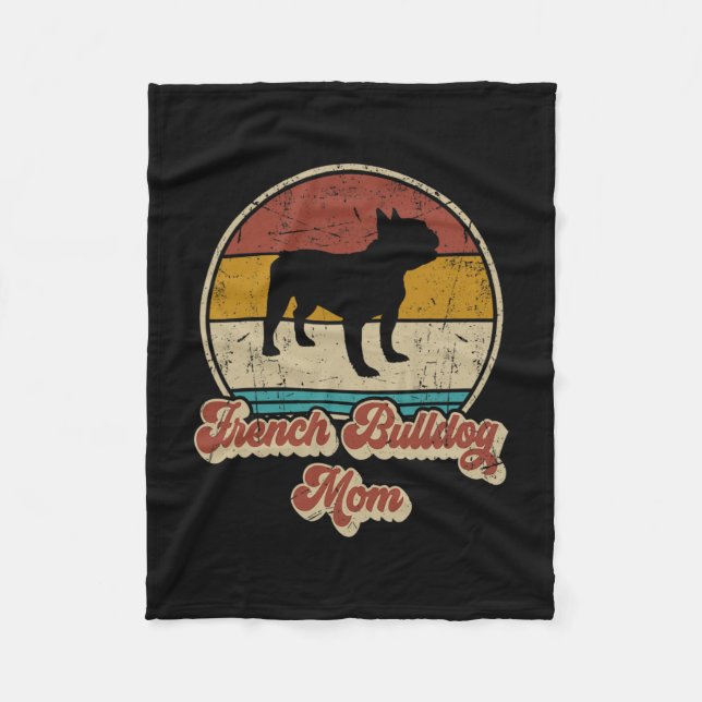 Cobertor De Velo Bulldog Mãe Cachorro Gift Para Mulheres Francesas  (Frente)
