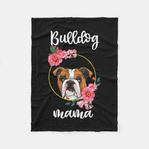 Cobertor De Velo Bulldog Mama Floral