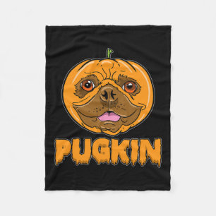 Cobertor De Velo Bulldog Pumpkin Frenchie Pugkin Halloween