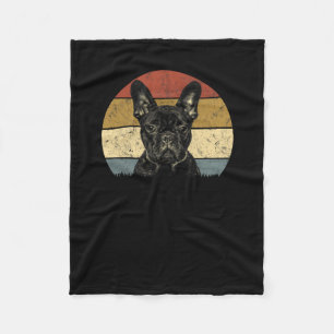 Cobertor De Velo Bulldog Retro Vintage 60s 70s Diversão Frenchie Lo