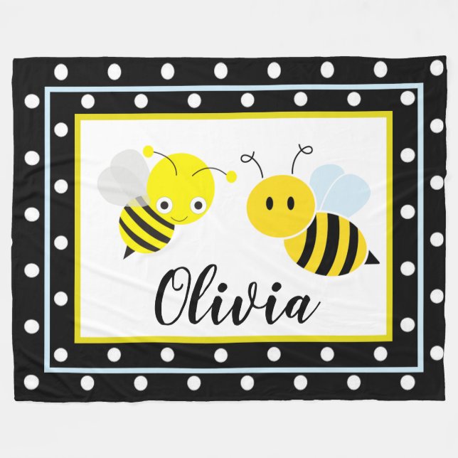 Cobertor De Velo Bumble Bees (Frente (Horizontal))