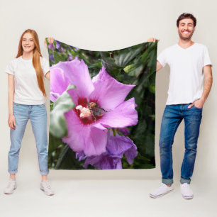 Cobertor De Velo Bumblebee na Flor de Hibiscus