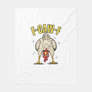 Cobertor De Velo Bunda de Galinha Engraçada F-Caw-F Galo Galinha Ca