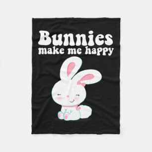 Cobertor De Velo Bunnies Me Faz Feliz Garota Garota Garota Mãe Boni