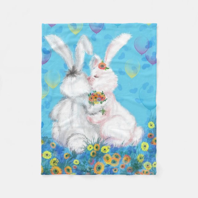 Cobertor De Velo Bunny Baby Fleece Blanket (Frente)