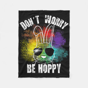 Cobertor De Velo Bunny Não se preocupe em ser Camisetas coelhinhas