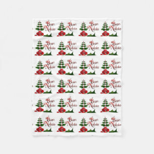 COBERTOR DE VELO ** BUON NATALE** INGLÊS DE NATAL ITALIANO