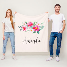 Cobertor De Velo Buquê Bonito com ventilador rosa reproduzível