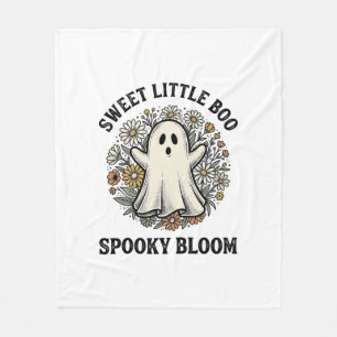 Cobertor De Velo Buquê de Flor de Fantasma Vintage Cute Halloween B