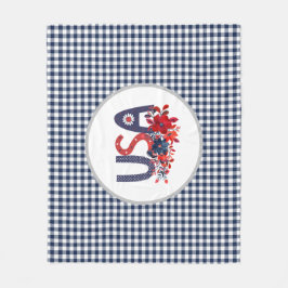 Cobertor De Velo Buquê Patriótico Red White e Blue USA