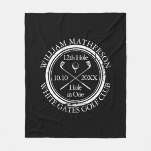 Cobertor De Velo Buraco de Golfe em Um Preto e Branco Personalizado