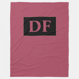 Cobertor De Velo Burgundy Monogramas Fleece Blanket