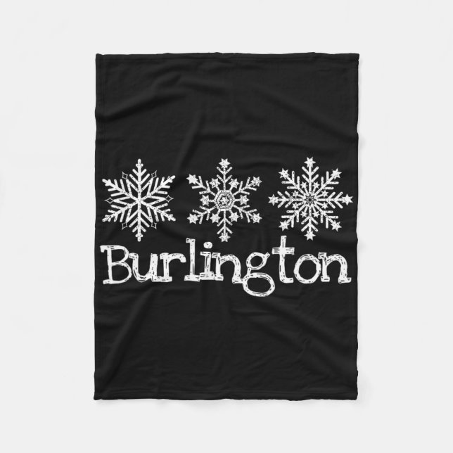 Cobertor De Velo Burlington Vermont Snowflakes Ski Skier Skiing Rus (Frente)