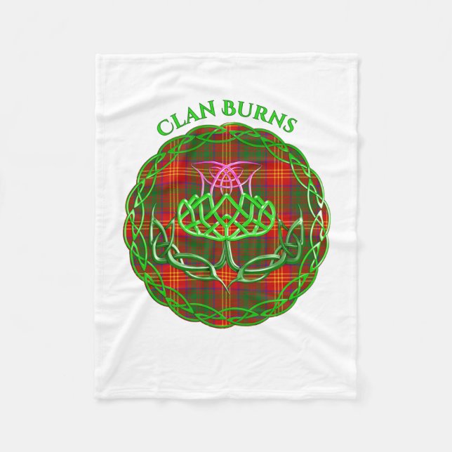 Cobertor De Velo Burns Scottish Tartan Celtic Thiste (Frente)