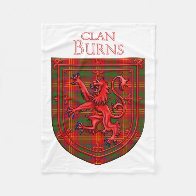 Cobertor De Velo Burns Tartan Scottish Plaid Lion Rampant (Frente)