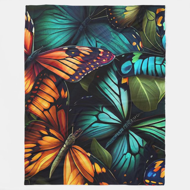 Cobertor De Velo  Burst–Butterflies in Motion (Frente)