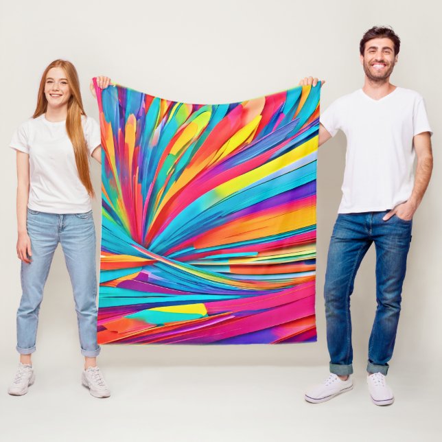 Cobertor De Velo Burst de cor de Abstrato vibrante (In Situ)