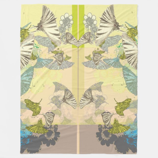 Cobertor De Velo Butterfly Fleece Blanket (Frente)