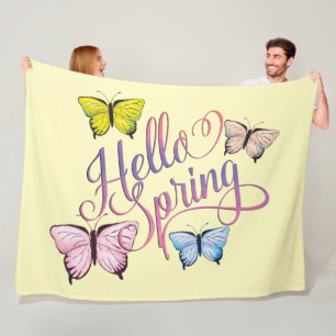 Cobertor De Velo Butterfly Hello Primavera