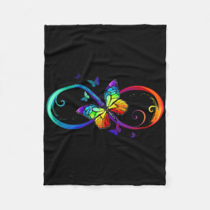 Cobertor De Velo Butterfly Infinity Símbolo Arte Autismo Sensibiliz