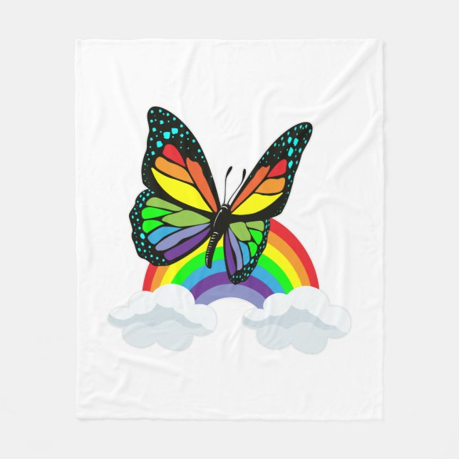 Cobertor De Velo Butterfly with Rainbow (Frente)