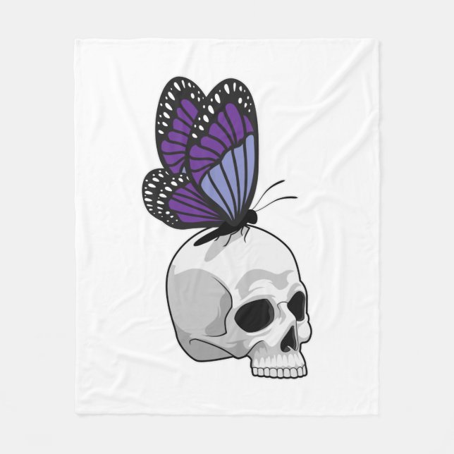 Cobertor De Velo Butterfly with Skull (Frente)