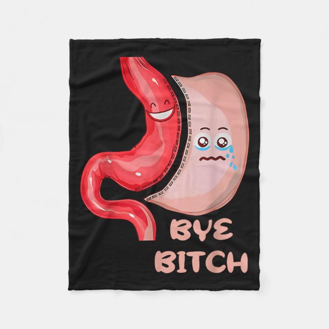 Cobertor De Velo Bye Funny Gastric Sleeve Surgery Stomach  (Frente)