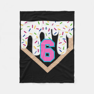Cobertor De Velo Bysebyll Drip 6th Birthday Home Plate Boys Youth 6