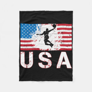 Cobertor De Velo Bysketbyll Estados Unidos Flag Us Bysketbyll Men W