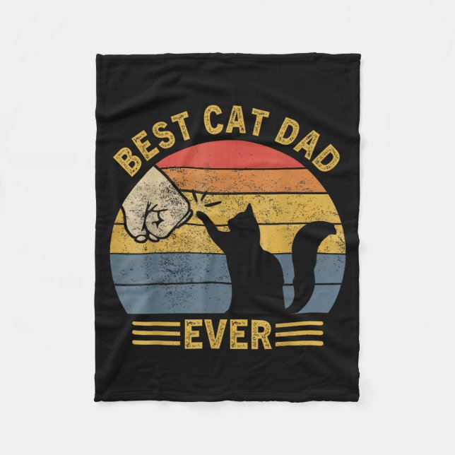 Cobertor De Velo Ca Men Cat Dad Ever Funny Cat Lover Gift  (Frente)