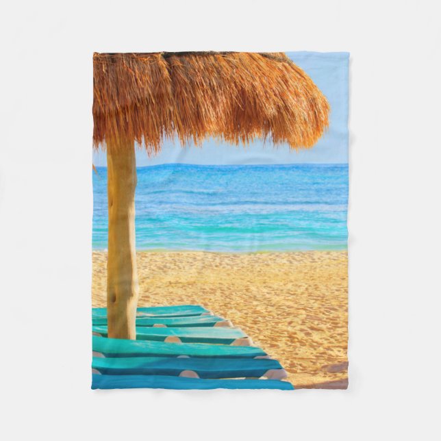 Cobertor De Velo Cabana & Loungers da grama na praia (Frente)