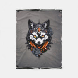 Cobertor De Velo Cabeça de lobo majestoso, terminada em profundidad