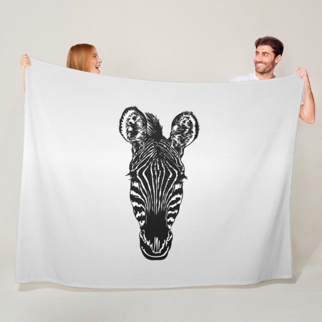 Cobertor De Velo Cabeça de Zebra em Prata (In Situ)