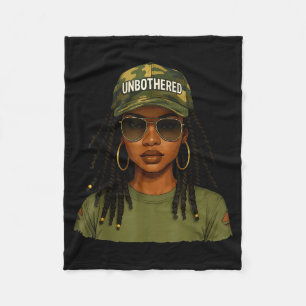 Cobertor De Velo Cabelo Locd Camuflagem Melanina Despreocupada Mulh
