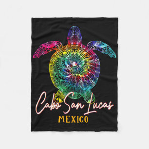Cobertor De Velo Cabo San Lucas Tie Dye Sea Turtle Matando Família