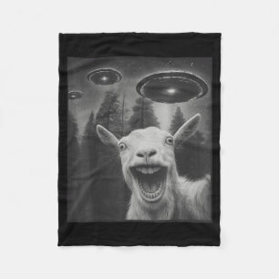 Cobertor De Velo Cabra Engraçada Selfie Alien OVNI para Homens Mulh